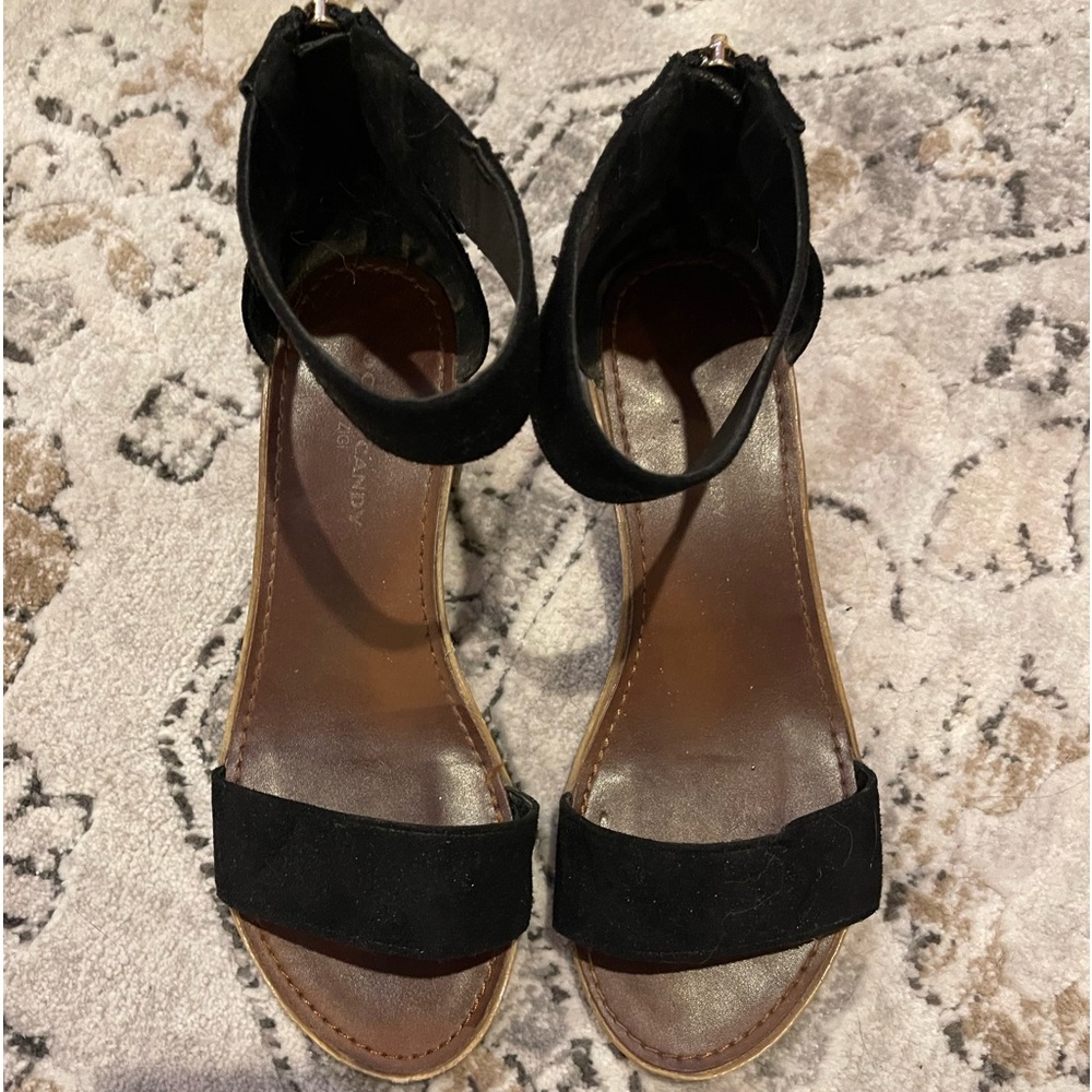 Rock & Candy black suede strappy sandal